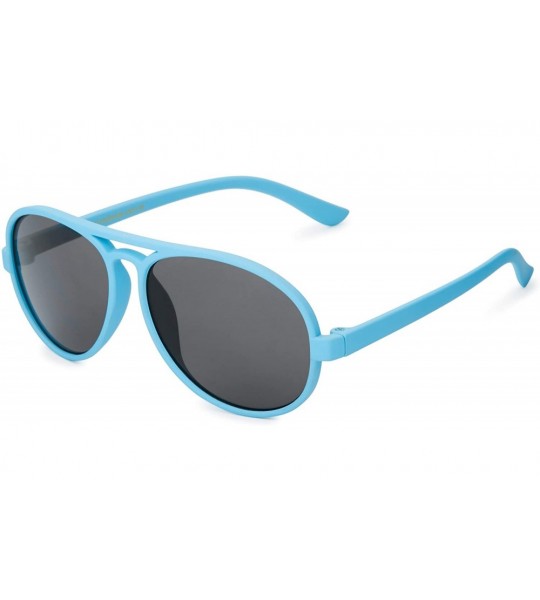 Aviator Cool Kids Aviator UV400 Sunglasses for Babies and Toddlers age 0 to 4 - Baby Blue - Smoke - CT199CX40AT $21.13