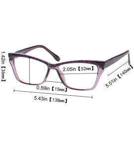 Round Womens Leopard Butterfly Reading Glasses Fashion Eye Glass Frame - Purple - C718IIQ85UT $20.13