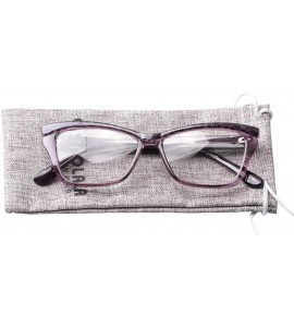 Round Womens Leopard Butterfly Reading Glasses Fashion Eye Glass Frame - Purple - C718IIQ85UT $20.13