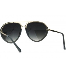 Aviator Retro Fashion Aviator Sunglasses Womens Designer Style Shades UV 400 - Gray (Smoke) - CW1863AZIX2 $19.98