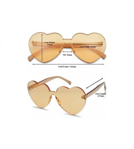 Round Overisized Novelty Transparent Once Piece Colorful Heart Shape Sunglasses - Violet - CI180L0DY4A $20.47