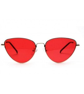 Round Cute Sexy Cat Eye Sunglasses Women 2018 Retro Small Black Red Pink Cateye Sun Glasses Vintage Shades For - Pink - CJ197...