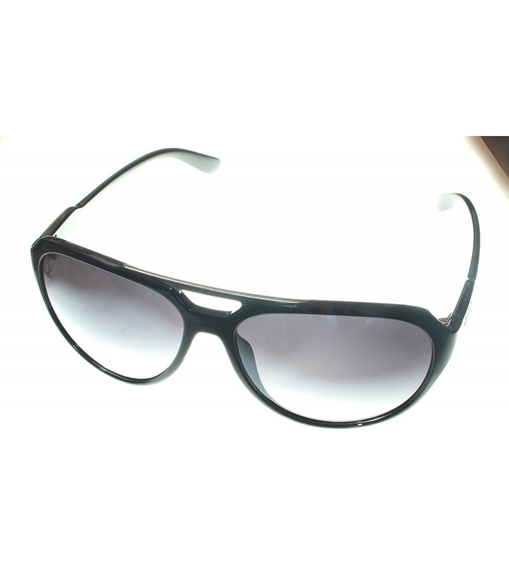 Wrap Unisex VE5009 Fashion Aviator Sunglasses - Shiny Black/Grey Lens Ve5009 - CX11RLXNLPH $22.86