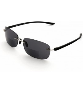 Square Reading Sunglasses Designed Available - Silver Lens/Smoke Lens - CH185D6MZ9Z $34.86