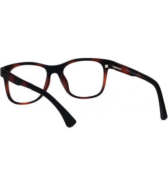 Square Reading Bifocal Lens Clear Glasses + Magnetic Polarized Sunglasses Topper - Tortoise/Brown - C718T58UG5U $28.29