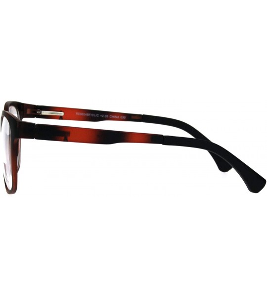 Square Reading Bifocal Lens Clear Glasses + Magnetic Polarized Sunglasses Topper - Tortoise/Brown - C718T58UG5U $28.29