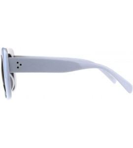 Square Giselle Womens Sunglasses Oversized Thick Square Fashion UV 400 - White (Smoke) - CM18EDI4TWC $21.03