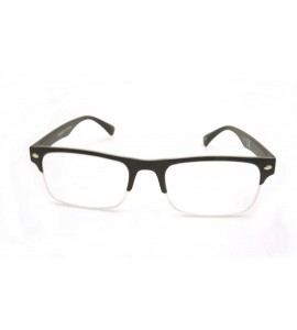 Wayfarer TR90 Lightweight half-rim Basic Square Reading Glasses 51mm-19mm-140mm - Matte Black - CI17YK9MNRL $35.49