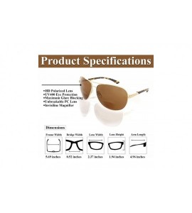 Aviator Aviator Polarized Bifocal Sunglasses Sun Readers Bi Focal Reading Glasses - Gold - C417AAT9KTI $67.31