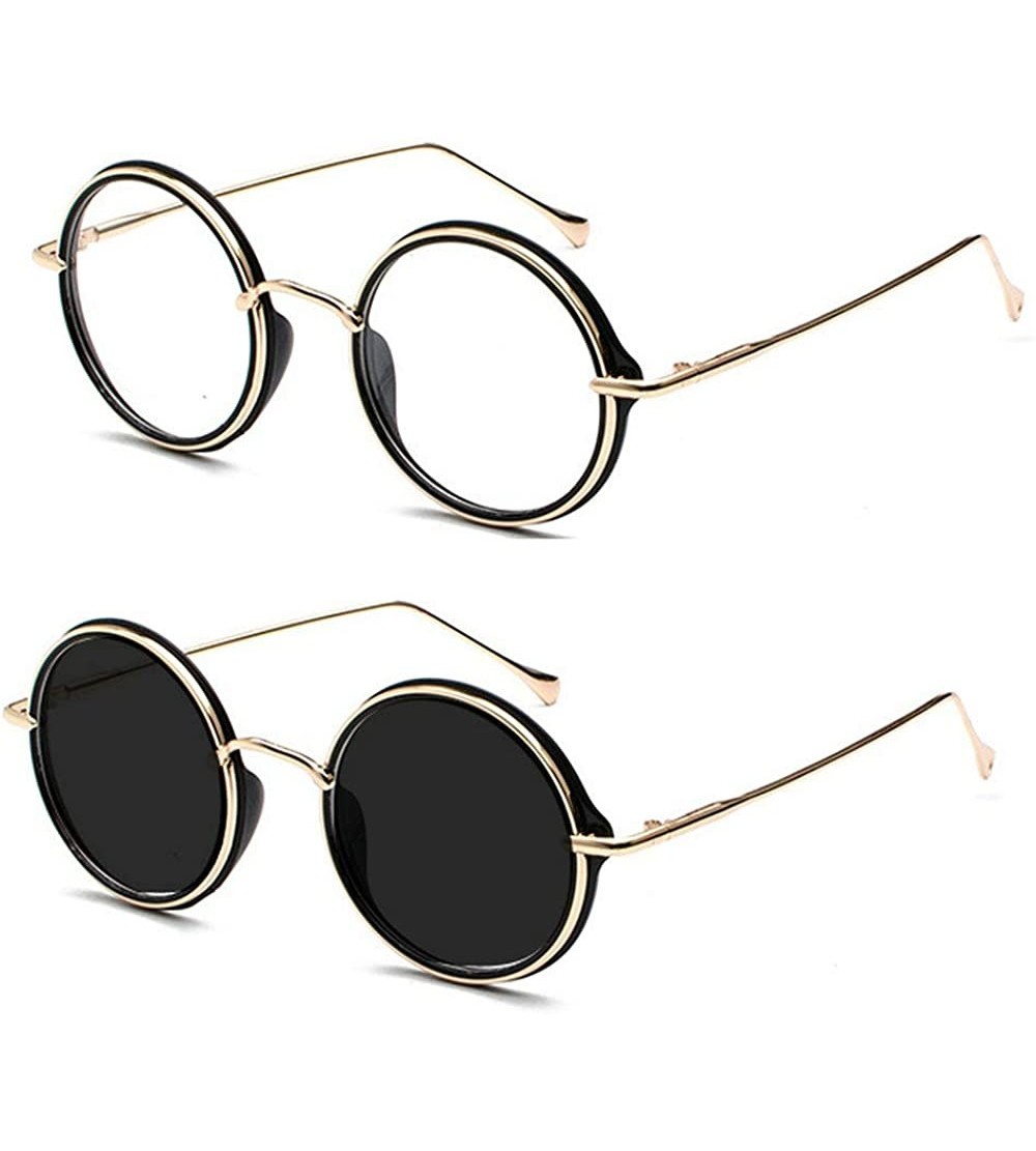 Round Transition Sunglasses Photochromic myopia Eyeglasses Finished Women Round Computer Optical Glasses Frame - C4198CO4Y56 ...