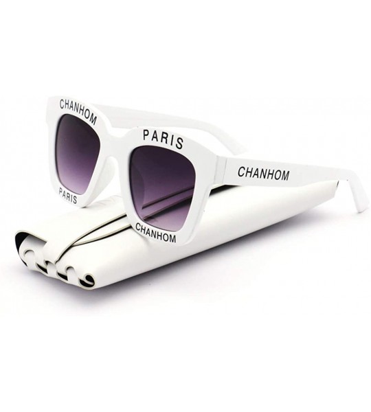 Rimless Small Square Rimless Gradient Lens Sunglasses-Hip Hop Sequins - Eyebrows - Glasses - T1- White - CZ18MDDTIKH $18.20