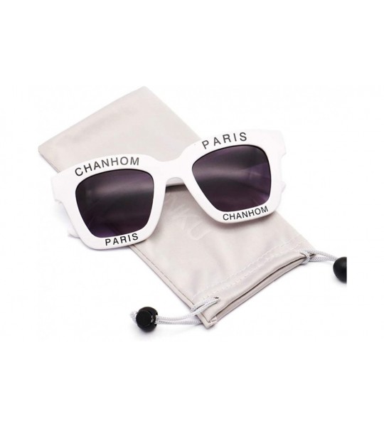 Rimless Small Square Rimless Gradient Lens Sunglasses-Hip Hop Sequins - Eyebrows - Glasses - T1- White - CZ18MDDTIKH $18.20