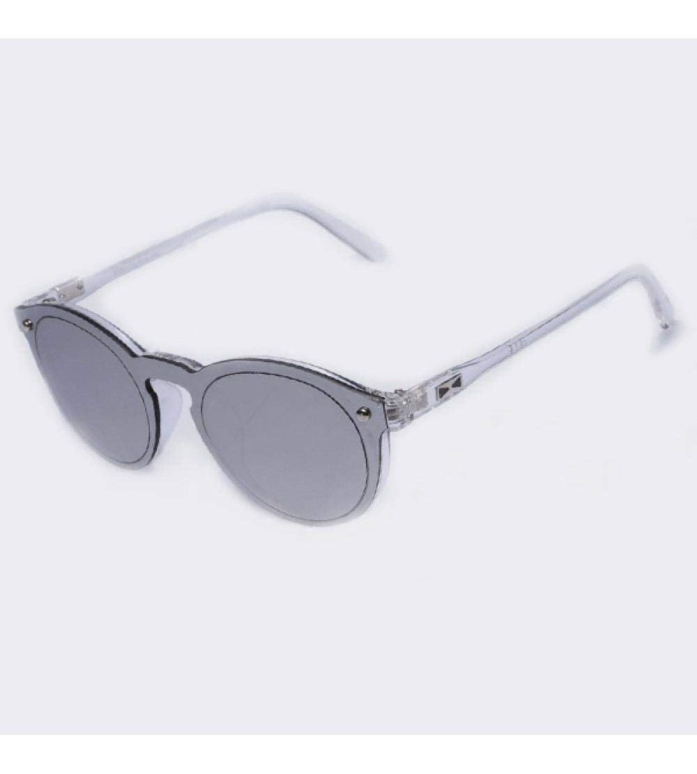 Aviator Women Sunglasses Oval Fashion Female Men Retro Reflective Mirror C01Blue - C06silver - C018XAK4WWL $31.22