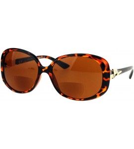 Oval Womens Bifocal Lens Sunglasses Readers Oval Rectangular Fashion UV 400 - Tortoise - CX185M7UQXU $19.56