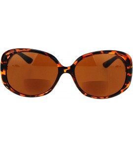 Oval Womens Bifocal Lens Sunglasses Readers Oval Rectangular Fashion UV 400 - Tortoise - CX185M7UQXU $19.56