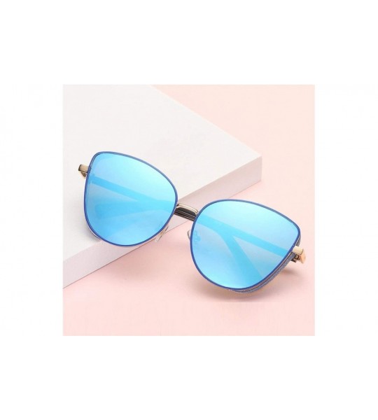 Cat Eye Classic Cat Eye Sunglasses Women Retro Sun Glasses Shades Female Luxury Designer UV400 Sunglass - Gold Gray - CL198EA...