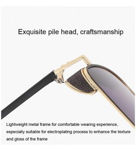 Cat Eye Classic Cat Eye Sunglasses Women Retro Sun Glasses Shades Female Luxury Designer UV400 Sunglass - Gold Gray - CL198EA...