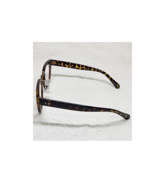 Oversized Retro Nerd Geek Oversized Eye Glasses Horn Rim Framed Clear Lens Spectacles - Leopard 75571 - CA18ZR2770D $23.30