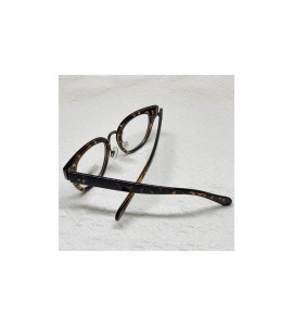 Oversized Retro Nerd Geek Oversized Eye Glasses Horn Rim Framed Clear Lens Spectacles - Leopard 75571 - CA18ZR2770D $23.30