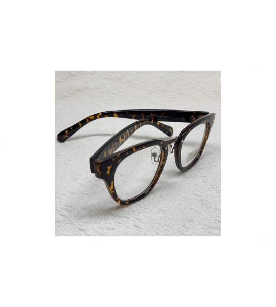 Oversized Retro Nerd Geek Oversized Eye Glasses Horn Rim Framed Clear Lens Spectacles - Leopard 75571 - CA18ZR2770D $23.30