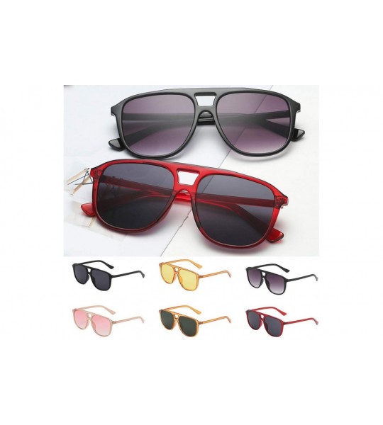 Oversized UV Protection Sunglasses for Women Men Full rim frame Square Acrylic Lens Plastic Frame Sunglass - A - CM19034XZGW ...