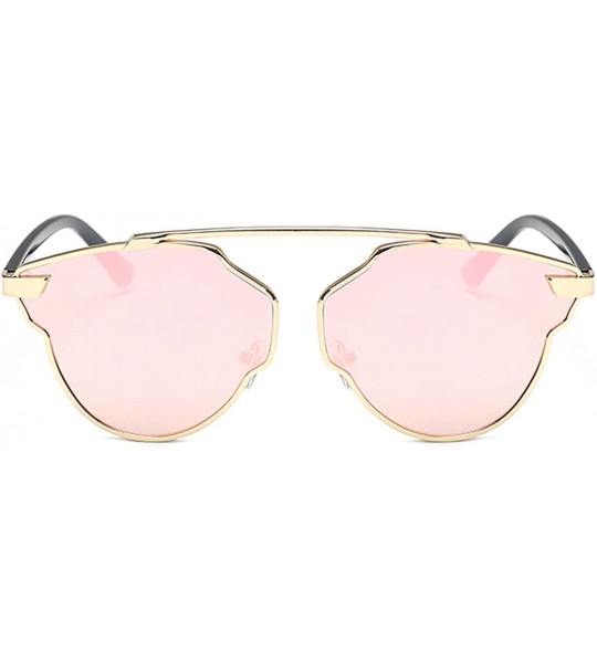 Sport Retro Classic Sunglasses for women metal Resin UV400 Sun glasses - Gold Pink - CI18SASINAU $37.72