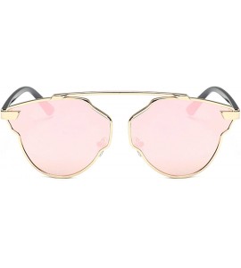 Sport Retro Classic Sunglasses for women metal Resin UV400 Sun glasses - Gold Pink - CI18SASINAU $37.72