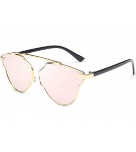 Sport Retro Classic Sunglasses for women metal Resin UV400 Sun glasses - Gold Pink - CI18SASINAU $37.72