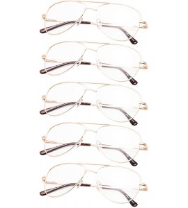 Aviator 5-pack Reading Glasses Small Readers - Gold - C118KL5H4E3 $26.49