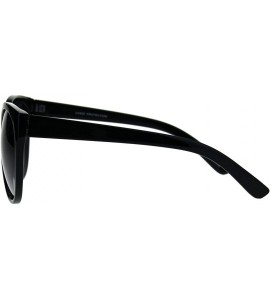 Oversized Womens Thick Plasic Oversize Cat Eye Butterfly Sunglasses - Black Smoke - C5186C37L2T $18.99