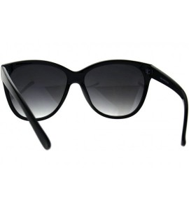 Oversized Womens Thick Plasic Oversize Cat Eye Butterfly Sunglasses - Black Smoke - C5186C37L2T $18.99