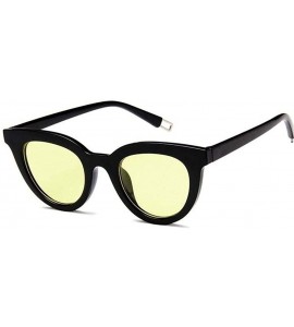 Cat Eye Cat Eye Sunglasses Women Lady Sun Glasses For Female Vintage Shades Eyewear - Black Blue - CF198XHYO9G $19.05