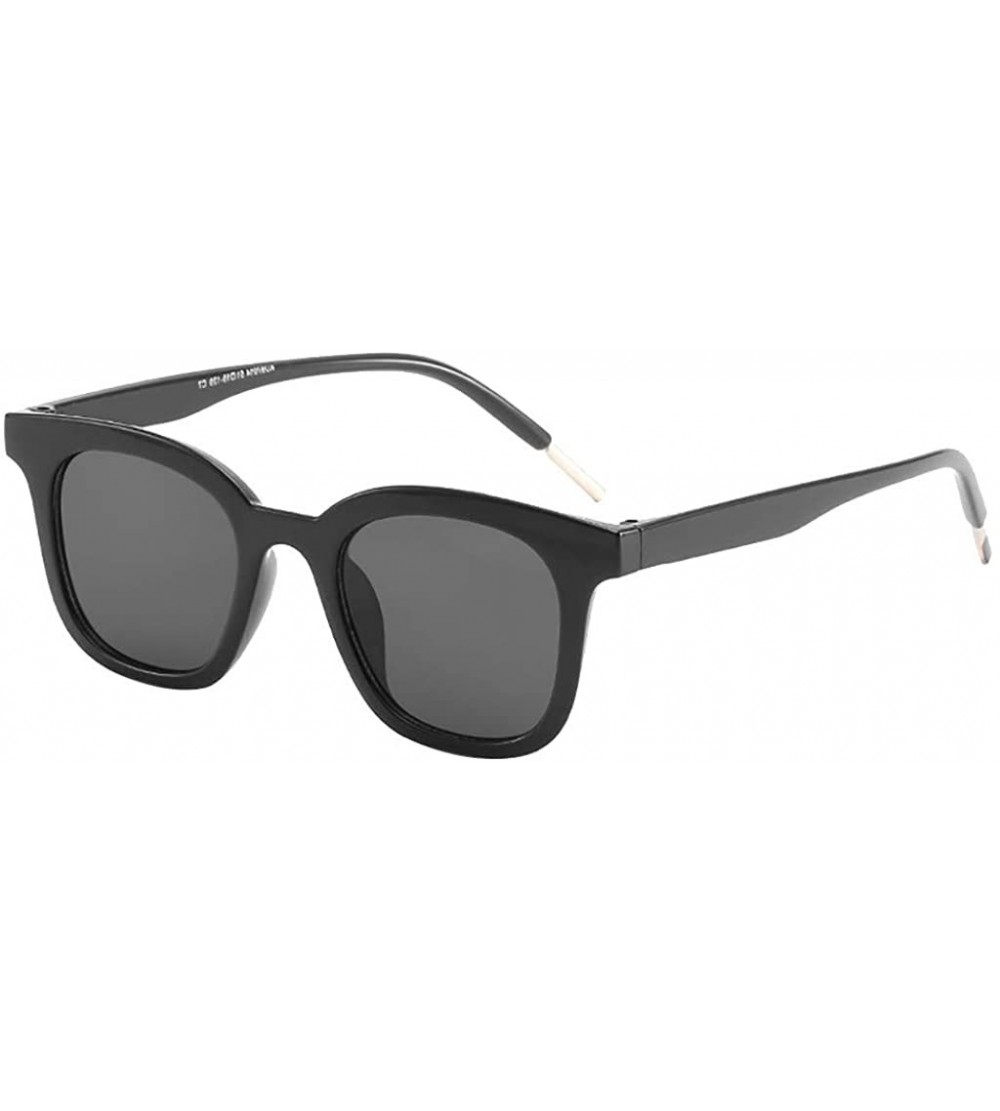 Oversized Unisex Polarized Sunglasses Vintage Lightweight Oversized Sun Glasses for Men/Women - Black - CX18XQ5R85A $15.17