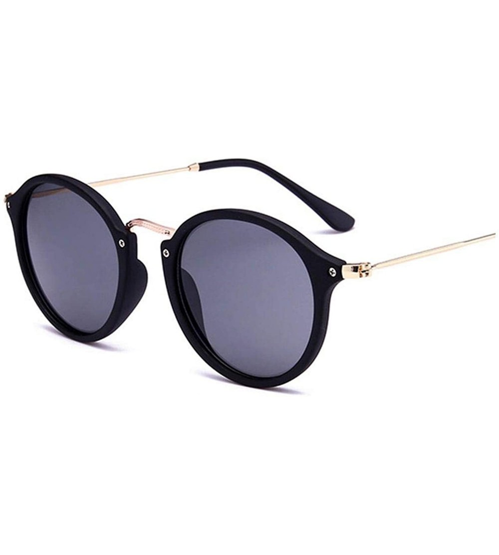 Goggle 2018 New Arrival Round Sunglasses Retro Men Women Brand Designer Vintage Coating Mirrored Oculos De Sol UV400 - C11985...