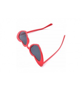 Cat Eye Heart Shaped Sunglasses for Women-Vintage Cat Eye Mod Style Retro Kurt Cobain Glasses - 2 Red - C518ZA84NR8 $27.97