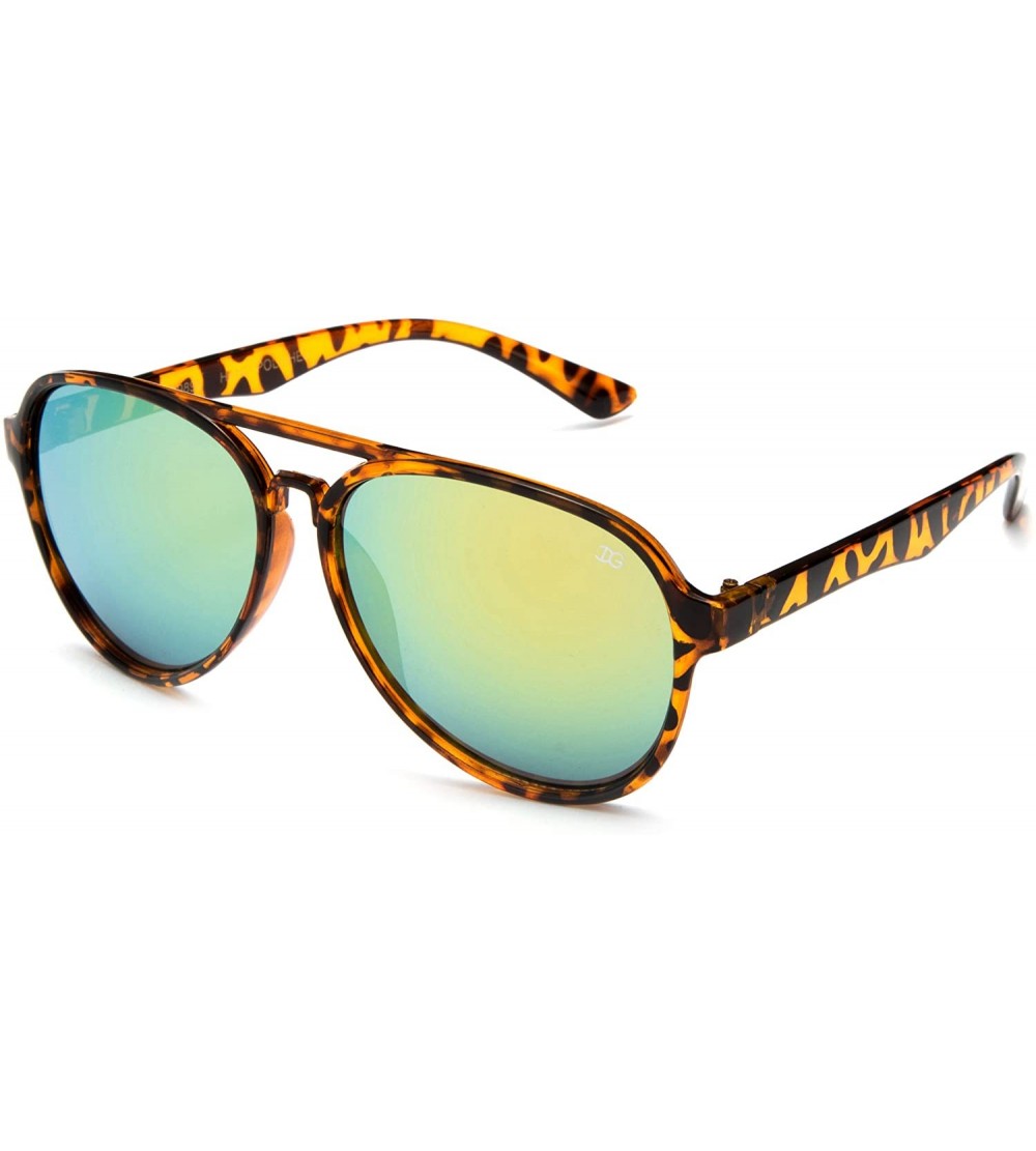 Round "Stance" Mens Carrera Style Round Frame Fashion Sunglasses - Tortoise - CN127QJCIGN $18.55