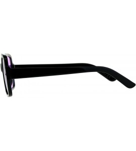 Rectangular Square Rectangular Frame Sunglasses Womens Vintage Fashion Shades - Black (Purple) - CC18DASE8WZ $19.87