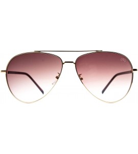 Aviator F070 Trendy Aviator - for Womens-Mens 100% UV PROTECTION - Gold-bluemirror - CM192TDLT4L $34.51