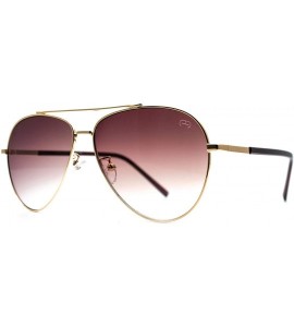 Aviator F070 Trendy Aviator - for Womens-Mens 100% UV PROTECTION - Gold-bluemirror - CM192TDLT4L $34.51