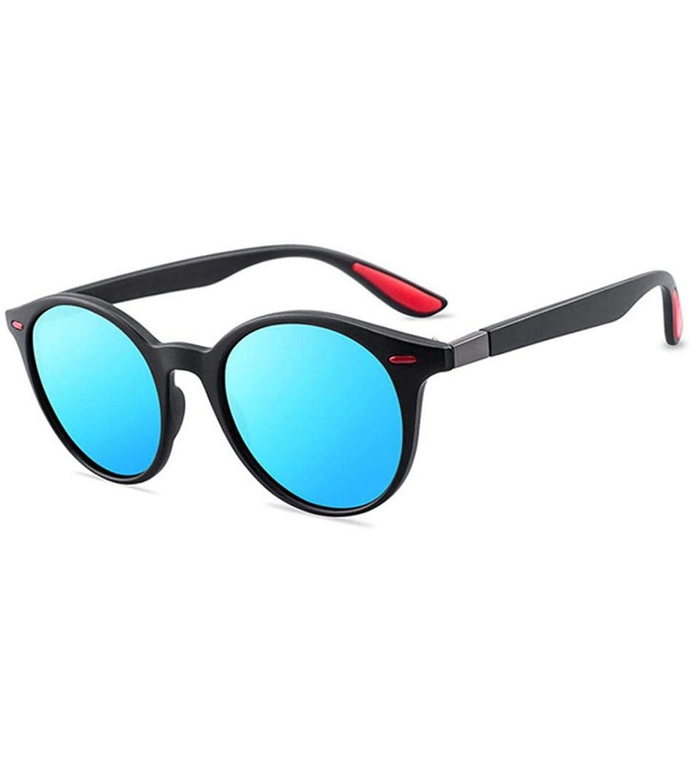 Round Outdoor Polarized Men Sunglasses Luxury Round Rivet Women Sun Glasses Mens Driving Sunglass Womens - Blue - CJ197A2UR68...