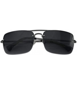 Aviator Classic Square Aviator Bifocal Sun Reading LIghtweight Sports Sunglasses for Men and Women - CF18TSX4X7Q $31.18