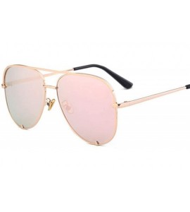 Oversized Mini Black Sunglasses Luxury Women Fashion 2019 Mirror Pink Glasses Pilot Style Adult Girls Gradient UV400 - CQ198A...