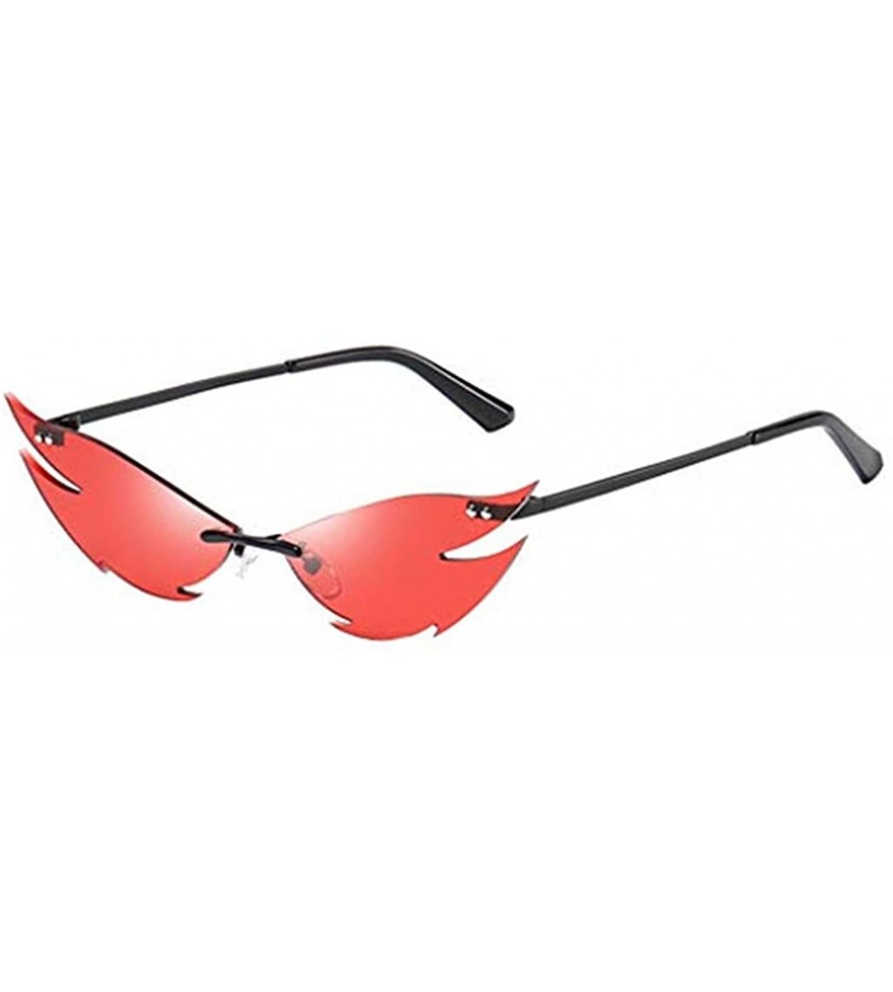 Square Women Cat Eye Sunglasses Glasses Shades Vintage Retro Vintage Sunglasses - Red - CQ19062DI3G $19.84