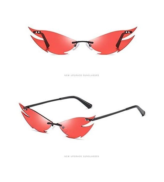 Square Women Cat Eye Sunglasses Glasses Shades Vintage Retro Vintage Sunglasses - Red - CQ19062DI3G $19.84