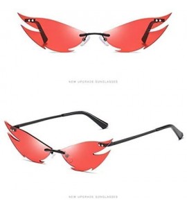 Square Women Cat Eye Sunglasses Glasses Shades Vintage Retro Vintage Sunglasses - Red - CQ19062DI3G $19.84