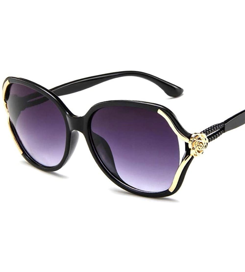 Oversized Flower Sunglasses Ladies Classic Retro Ladies Oversized Sunglasses - CM198QLSEDT $46.22