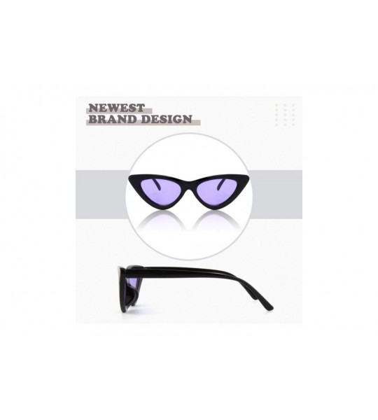 Goggle 50s Cute Cat Eye Sunglasses Retro Sexy Mod Style Tinted Sun Glasses SR016 - A Black Frame Purple Lens - CO18NHOM20X $2...