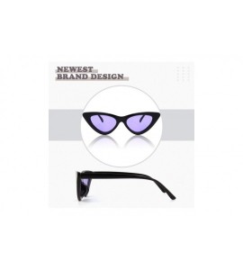 Goggle 50s Cute Cat Eye Sunglasses Retro Sexy Mod Style Tinted Sun Glasses SR016 - A Black Frame Purple Lens - CO18NHOM20X $2...