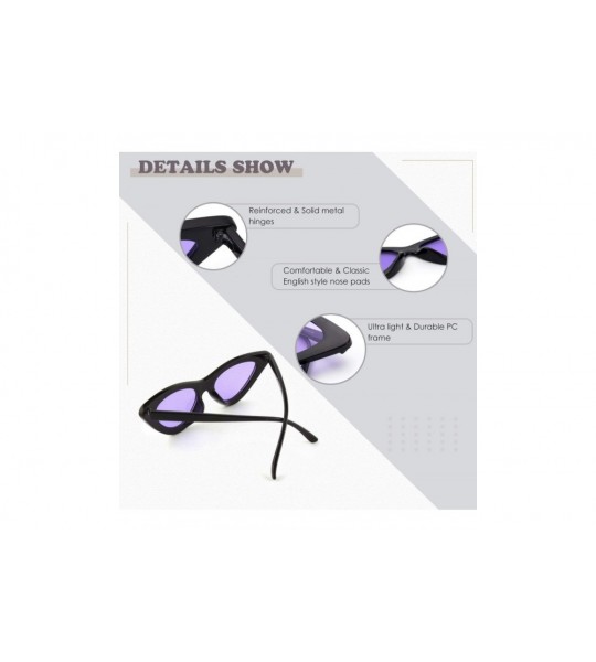 Goggle 50s Cute Cat Eye Sunglasses Retro Sexy Mod Style Tinted Sun Glasses SR016 - A Black Frame Purple Lens - CO18NHOM20X $2...