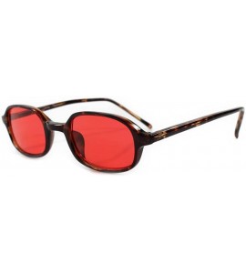 Rectangular Vintage Old 80s 90s Indie Hip Rectangle Sunglasses - Tortoise / Purple - CQ18ECEI96I $24.02